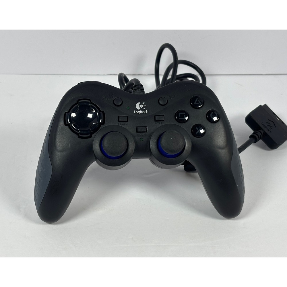Logitech Action Controller PS2 Wired Gamepad Black Blue G-X2C10 863231-0000